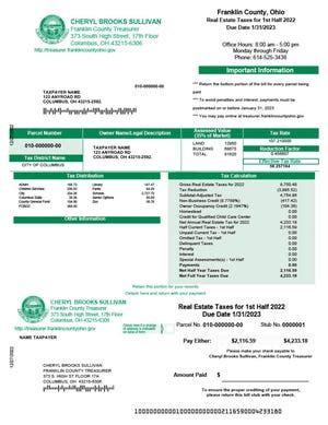 franklin wi property tax bill.
